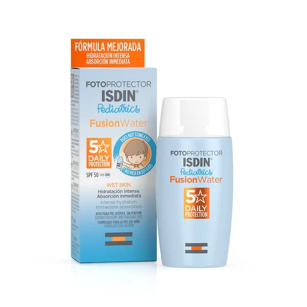 کرم ضد آفتاب کودک ایزدین فیوژن واتر بی رنگ Pediatrics SPF 50 حجم 50 میلی لیتر